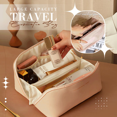 Large Capacity Travel Cosmetic Organizer - Multifunctional Women's Toiletry & Makeup Storage Case for Effortless Beauty On-The-Go