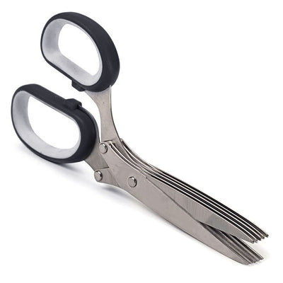 Effortless Herb Scissors – Stainless Steel, Multi-Blade, and Fast Cutting Kitchen Tool