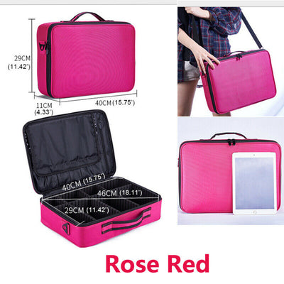 Ultimate Beauty Organizer - Large-Capacity Multifunctional Portable Cosmetic Bag for On-the-Go Glamour