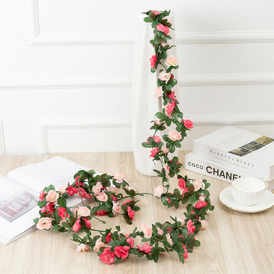 250cm Elegant Rose Artificial Garland - Perfect for Weddings, Home Decor & Seasonal Garden Arches - Premium DIY Fake Plant Vine