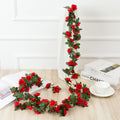 250cm Elegant Rose Artificial Garland - Perfect for Weddings, Home Decor & Seasonal Garden Arches - Premium DIY Fake Plant Vine