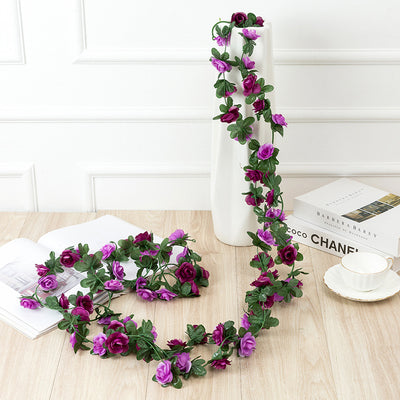 250cm Elegant Rose Artificial Garland - Perfect for Weddings, Home Decor & Seasonal Garden Arches - Premium DIY Fake Plant Vine