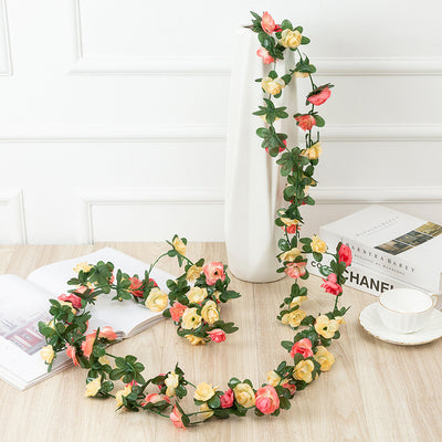 250cm Elegant Rose Artificial Garland - Perfect for Weddings, Home Decor & Seasonal Garden Arches - Premium DIY Fake Plant Vine