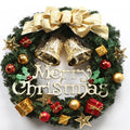 Frosted Clover & Pine Christmas Wreath – Natural Garland for Enchanting Holiday Decor