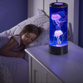 USB-Powered LED Jellyfish Aquarium Night Light - Mesmerizing Ambient Lamp for Home & Office!