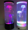 USB-Powered LED Jellyfish Aquarium Night Light - Mesmerizing Ambient Lamp for Home & Office!