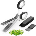 Effortless Herb Scissors – Stainless Steel, Multi-Blade, and Fast Cutting Kitchen Tool