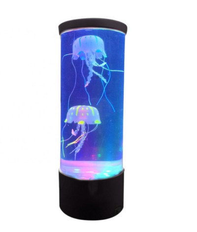 USB-Powered LED Jellyfish Aquarium Night Light - Mesmerizing Ambient Lamp for Home & Office!