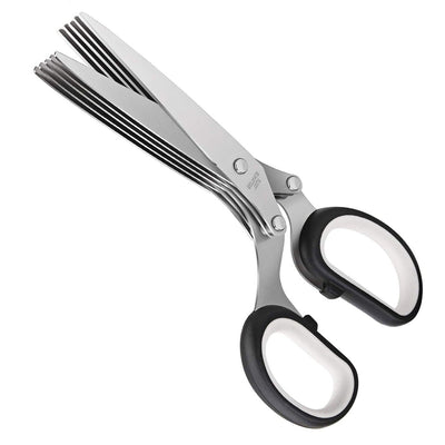 Effortless Herb Scissors – Stainless Steel, Multi-Blade, and Fast Cutting Kitchen Tool