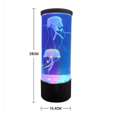 USB-Powered LED Jellyfish Aquarium Night Light - Mesmerizing Ambient Lamp for Home & Office!