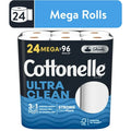 Cottonelle Ultra Clean Toilet Paper, 24 Mega Rolls