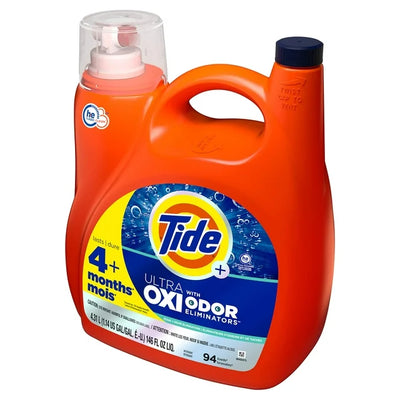 Tide Ultra Oxi With Odor Eliminators Liquid Laundry Detergent 146 Oz For Visible And Invisible Dirt