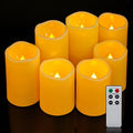 Flameless LED Candles with 10-Key Remote & Timer, Outdoor Indoor Waterproof Battery Operated Candles for Home/Wedding Décor, Exquisite Set of 12 (D2.2'' x H4''5''6''7'')