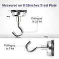 Magnetic Hooks for Cruise, Grill, Towel, Indoor Hanging, Home, Kitchen, Workplace, Mikede Office and Garage - 28 Pack, Silvery