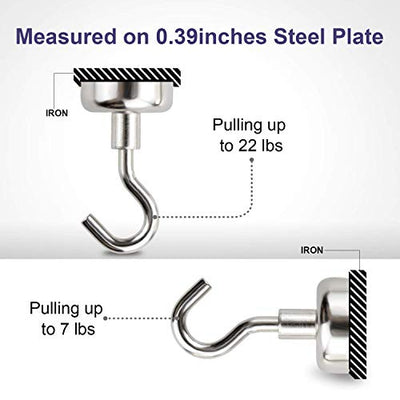 Magnetic Hooks for Cruise, Grill, Towel, Indoor Hanging, Home, Kitchen, Workplace, Mikede Office and Garage - 28 Pack, Silvery