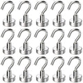 Magnetic Hooks for Cruise, Grill, Towel, Indoor Hanging, Home, Kitchen, Workplace, Mikede Office and Garage - 28 Pack, Silvery