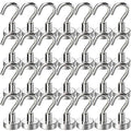 Magnetic Hooks for Cruise, Grill, Towel, Indoor Hanging, Home, Kitchen, Workplace, Mikede Office and Garage - 28 Pack, Silvery