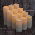 Flameless LED Candles with 10-Key Remote & Timer, Outdoor Indoor Waterproof Battery Operated Candles for Home/Wedding Décor, Exquisite Set of 12 (D2.2'' x H4''5''6''7'')